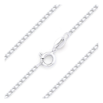 5MM Square Box Chain .925 Solid Sterling Silver Sizes 8"-28" Inch